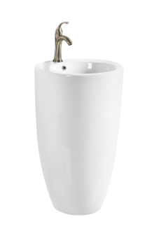 Volně stojící umyvadlo SAT Fusion 50x50 cm otvor pro baterii uprostřed SATFUS8550