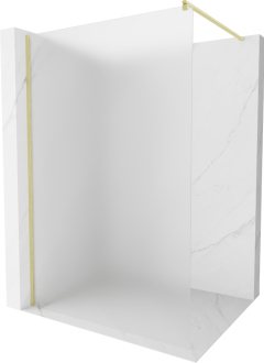 Mexen Kioto Walk-in sprchová stěna 120x200 cm, mráz 8, broušené zlato 800-120-101-55-30