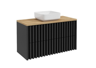 Delano skř. 100 cm s deskou, černá DELANO100ZCDE