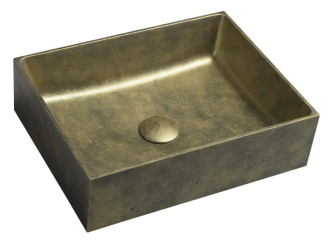 FORMIGO betonové umyvadlo na desku, 47,5x36,5cm, zlato FG118
