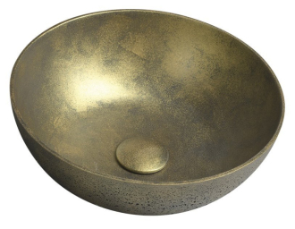 FORMIGO betonové umyvadlo na desku, ? 39cm, zlato FG318