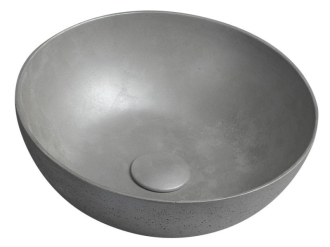 FORMIGO betonové umyvadlo na desku, ? 39cm, stříbrná FG319