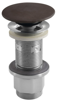 Umyvadlová výpust 5/4“, click-clack, betonová zátka, 10-80mm, tmavě hnědá FG915