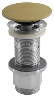 Umyvadlová výpust 5/4“, click-clack, betonová zátka, 10-80mm, žlutá FG922