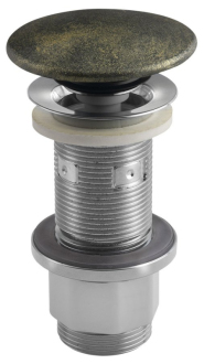 Umyvadlová výpust 5/4“, click-clack, betonová zátka, 10-80mm, zlato FG918