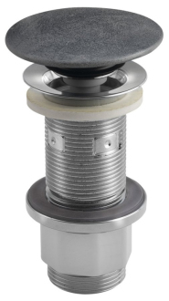 Umyvadlová výpust 5/4“, click-clack, betonová zátka, 10-80mm, stříbrná FG919