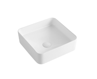 Umyvadlo na desku SAT Project 37x37 cm bez otvoru na baterii SATUMPRO3737S