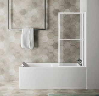 KAGERA vanová zástěna s pneumatickým zdvihem, š. 710mm, bílá mat, čiré sklo 30336W 55527