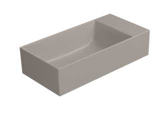 KUBE X keramické umývátko 50x25cm, bez otvoru, pravé/levé, tortora mat 9486005