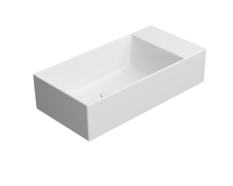 KUBE X keramické umývátko 50x25cm, bez otvoru, pravé/levé, bílá mat 9486009