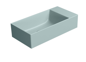 KUBE X keramické umývátko 50x25cm, bez otvoru, pravé/levé, ghiaccio mat 9486015
