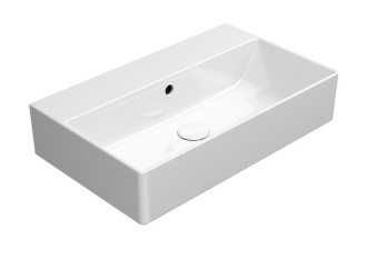 KUBE X keramické umyvadlo 60x37cm, broušená spodní hrana, bez otvoru, bílá 94549011