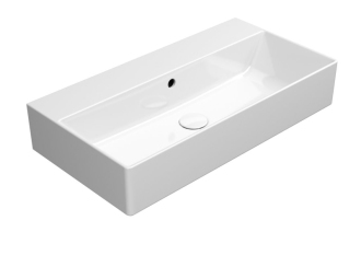KUBE X keramické umyvadlo 70x37cm, broušená spodní hrana, bez otvoru, bílá 94559011