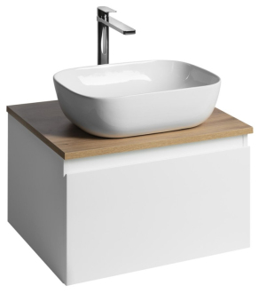 ALTAIR skříňka s deskou 58 cm, bílá/dub emporio AI263-02