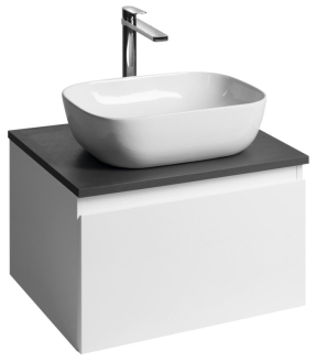 ALTAIR skříňka s deskou 58 cm, bílá/antracit břidlice AI263-03
