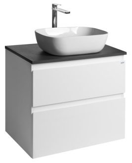 ALTAIR skříňka s deskou 68 cm, bílá/antracit břidlice AI270-03
