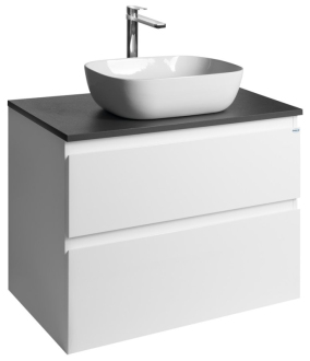 ALTAIR skříňka s deskou 78,5 cm, bílá/antracit břidlice AI280-03