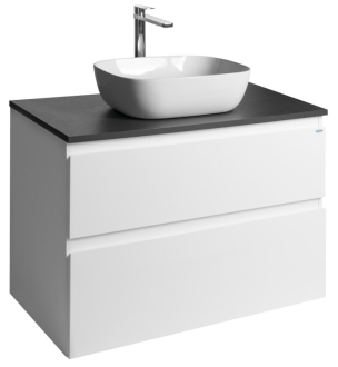 ALTAIR skříňka s deskou 87,5 cm, bílá/antracit břidlice AI290-03