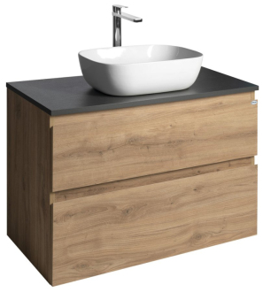 ALTAIR skříňka s deskou 87,5 cm, dub emporio/antracit břidlice AI390-02