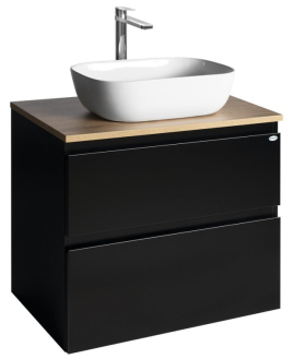ALTAIR skříňka s deskou 68 cm, černá mat/dub emporio AI670-01