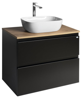 ALTAIR skříňka s deskou 78,5 cm, černá mat/dub emporio AI680-01