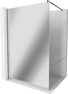 Mexen Kioto Walk-in sprchová stěna 110x200, 8 zrcadlo, šedá kartáč. 800-110-101-66-50
