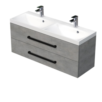 CUBE W C skříňka s um. 120cm beton CUBE2C120ZBE