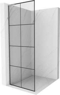 Mexen Kyoto L Walk-in sprchová stěna 80 x 200 cm, černý vzor, chrom - 800-080-103-01-77