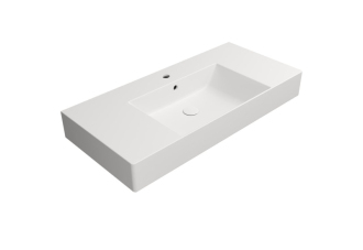 KUBE X keramické umyvadlo 100x47cm, s odkládacími plochami, bílá mat 9451109