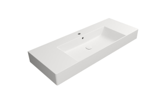 KUBE X keramické umyvadlo 120x47cm, s odkládacími plochami, bílá mat 9452109