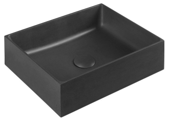 FORMIGO betonové umyvadlo na desku, 47,5x36,5cm, antracit FG116