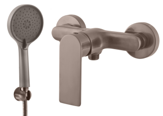 NIL Baterie sprchová s pev.držákem-rozteč 150mm metal grey-kartáčovaná NL181.5/1MGK