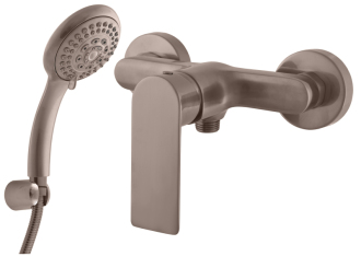 NIL Baterie sprchová s pev.držákem-rozteč 150mm metal grey-kartáčovaná NL181.5/1-1MGK