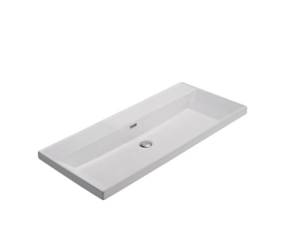 Nábytkové umyvadlo SAT B-Way 101x46,5 cm bílá matná, otvor pro baterii uprostřed SATBW10046WM