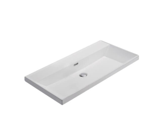 Nábytkové umyvadlo SAT B-Way 81x46,5 cm bílá matná s otvorem pro baterii uprostřed SATBW8046WM