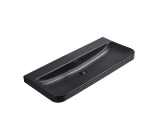 Nábytkové umyvadlo SAT Fusion 100,6x46 cm černá matná otvor pro baterii uprostřed SATFUS10046BKM