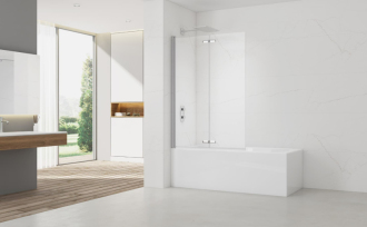 Vanová zástěna SAT SK 105x150, CR Easy clean SATVZSKNEW105