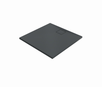 Sprchová vanička čtvercová Huppe EasyFlat 90x90 cm litý mramor antracitová matná EF0101.128