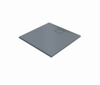 Sprchová vanička čtvercová Huppe EasyFlat 100x100 cm litý mramor šedá matná EF0102.026