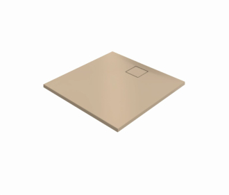 Sprchová vanička čtvercová Huppe EasyFlat 100x100 cm litý mramor béžová matná EF0102.037