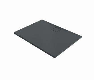 Sprchová vanička obdélníková Huppe EasyFlat 100x90 cm litý mramor antracitová matná EF0107.128