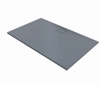 Sprchová vanička obdélníková Huppe EasyFlat 150x100 cm litý mramor šedá matná EF0118.026