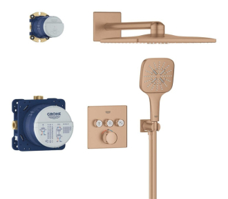 Sprchový systém Grohe Grohtherm SmartControl včetně podomítkového tělesa kartáčovaný Warm Sunset 34864DL0