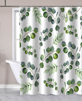 Sprchový závěs 180x180cm, polyester, eucalyptus ZP015 ZP015 54771