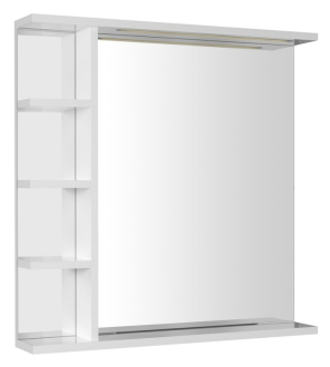 KORIN zrcadlo s LED osvětlením a policemi 70x70x12cm