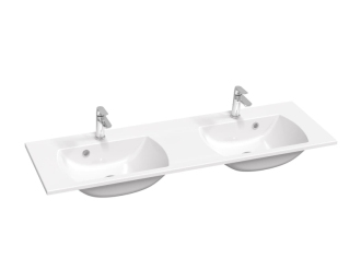 Ravak dvojumyvadlo Classic II 1300 Slim white s otvory XJX01113001