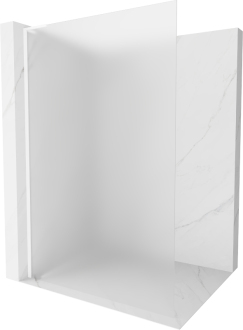 Mexen Kyoto L Walk-in sprchová stěna 100 x 200 cm, mráz, bílá - 800-100-103-20-30