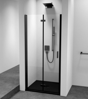 ZOOM BLACK sprchové dveře skládací 700mm, čiré sklo, levé ZL4715BL
