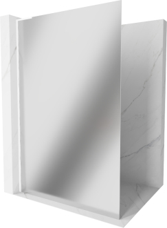 Mexen Kyoto L Walk-in sprchová stěna 120 x 200 cm, zrcadlo, bílá - 800-120-103-20-50