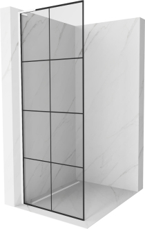 Mexen Kyoto L Walk-in sprchová stěna 70 x 200 cm, černý vzor, bílá - 800-070-103-20-77